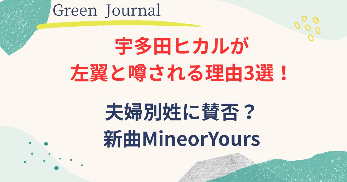 宇多田ヒカルが左翼と言われる理由画像