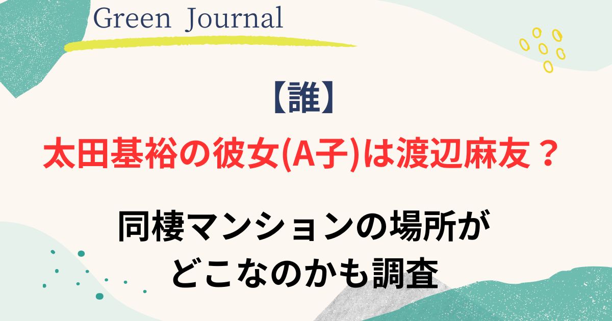 太田基裕の彼女の画像